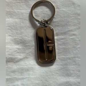 Clinique “C” Logo Silver Key Chain with Mirrored Back